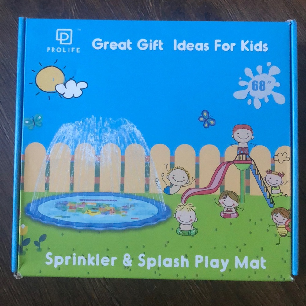 New 68'' Splash Pad, Large Sprinkler play mat